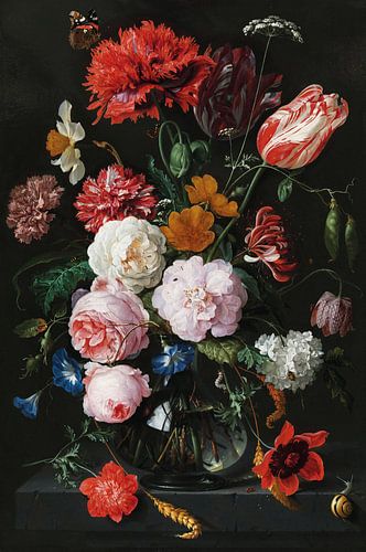 Nature morte avec des fleurs dans un vase en verre, Jan Davidsz. de Heem,