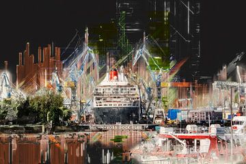 Hamburg Queen Mary 2 van Peter Roder