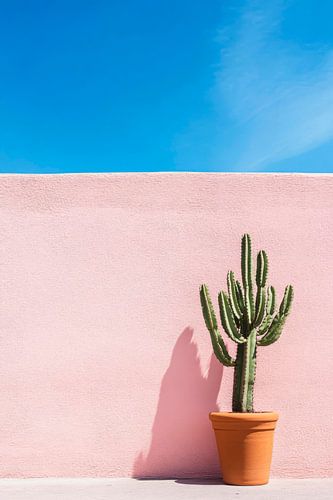 Cactus voor een roze muur