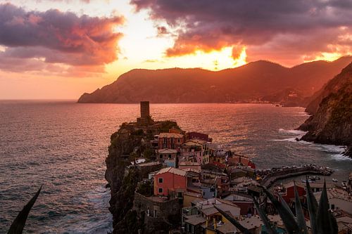 Zonsondergang Vernazza - Cinque Terre - Italie