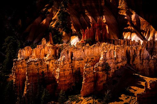 gloeiende hoodoos bij Bryce Canyon National Park in Utah USA