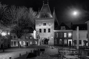 Koornmarkt Kampen in schwarz-weiß von Fotografie Ronald