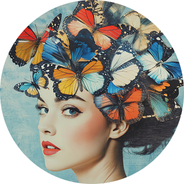 Vrouw met vlinders