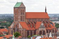 Luftaufnahme von der St.Nikolai Kirche in der Hansestadt Wismar von Reiner Conrad Miniaturansicht