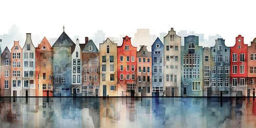 Häuser am Kanal von Bert Nijholt
