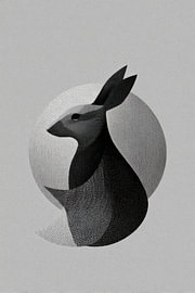 Gepunkteter Hase in sanftem Licht von Eva Lee