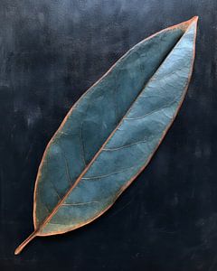 Het blauwe blad, wabi sabi van Studio Allee