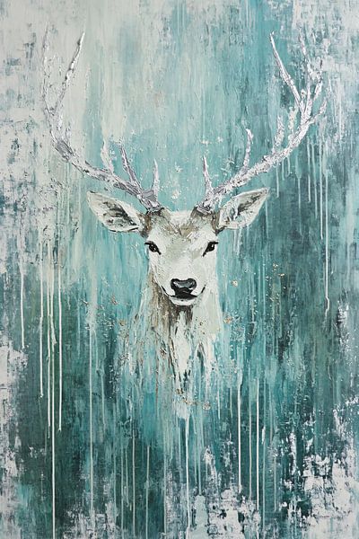Peinture abstraite de bois de cerf par Imperial Art House