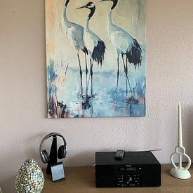 Customer photo: Acrylic cranes by haroulita, on canvas