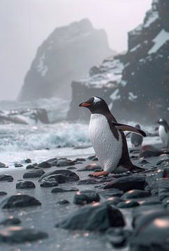 Pinguïns die van kou houden van fernlichtsicht