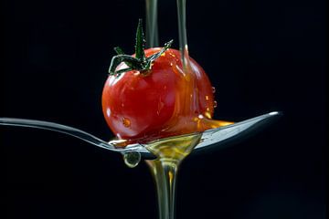 Tomato and olive oil by Uwe Merkel