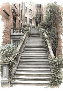 Aufstieg in die Altstadt. Minimalismus aus Stein, Ziegel und Efeu von Sergej Gello