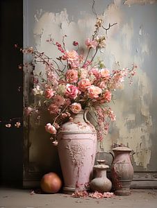 Brocante Rosa Pfingstrosen