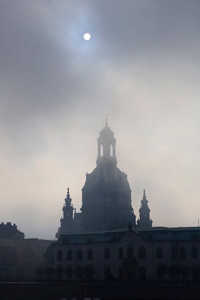 Foggy morning, view to the Frauenkirche Dresden by Thomas Jäger