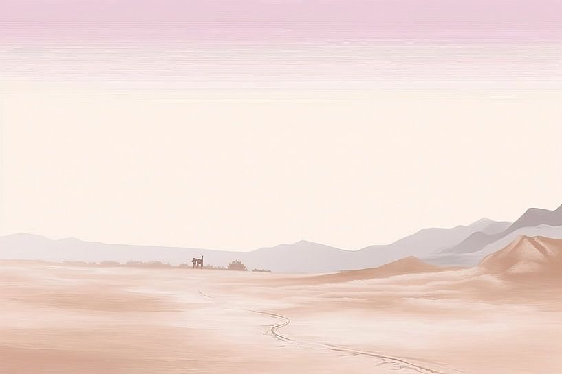 Beige Malerei Whispering Breezes | Landschaft von Blickfänger Gemälde