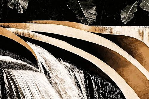 Abstracte waterval met natuurlijke tinten