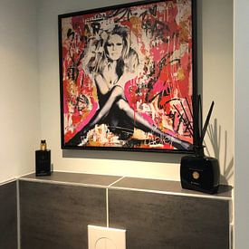 Klantfoto: Brigitte Bardot St. Tropez van Michiel Folkers, op canvas