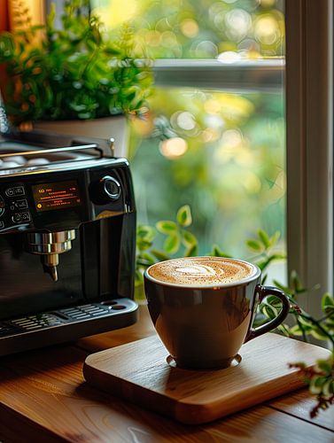 kop koffie of cappuccino drinken