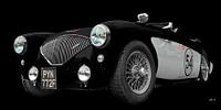 Austin-Healey 100M in black & white von aRi F. Huber Miniaturansicht