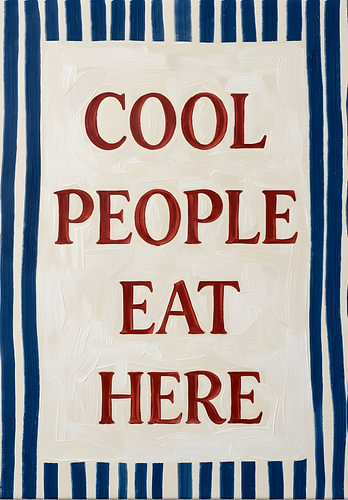 Some brilliant people eat here in English