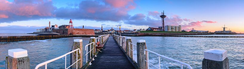 Panorama Vlissingen tijdens zonsopkomst van Arnoud van de Weerd