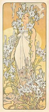 De Lelie (1897) door Alphonse Mucha van Peter Balan