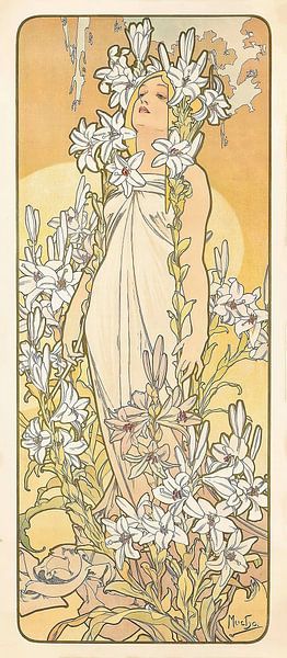 The Lily (1897) by Alphonse Mucha by Peter Balan