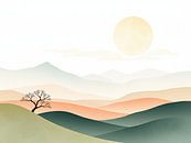 Minimalistische Landschaft von On Your Wall Miniaturansicht