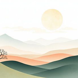 Minimalistische Landschaft von On Your Wall