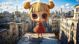 Reuzenpop in de stad