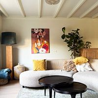 Klantfoto: Kleurrijk modern portret van Carla Van Iersel, als ArtFrame