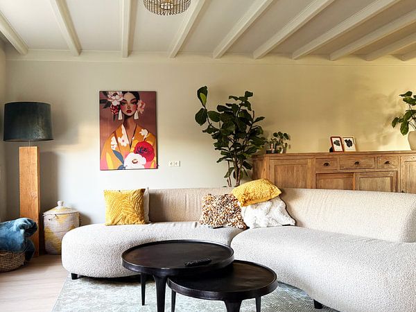 Colourful modern portrait