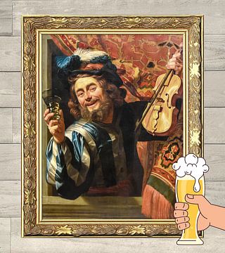 Cheers! A cheerful fiddler, (Gerard van Honthorst) by Hans Levendig (lev&dig fotografie)