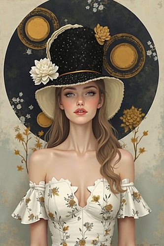 Abstracte Zomercharme – Kunstzinnige Elegantie in Bloemen en Mode