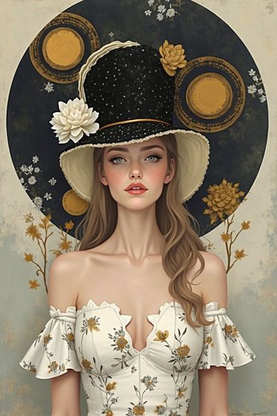 Abstract Summer Charm - Artful Elegance in Flowers and Fashion by Kleurenrijk