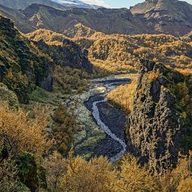 Couleurs d'automne à Þórsmörk, Islande sur Wigger Tims