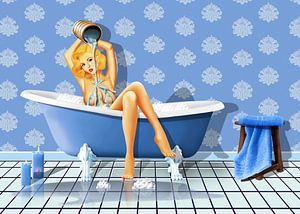 Ein sexy blaues Badezimmer