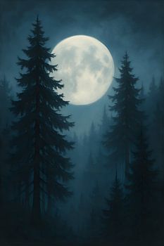 Moonlit Forest Night
