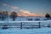 Winterse zonsondergang