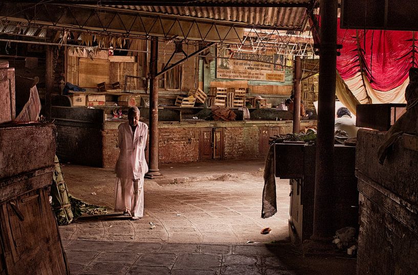 Alter Markt in Indien von Vincent van Kooten