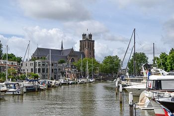 Uitzicht op de Grote Kerk in Dordrecht