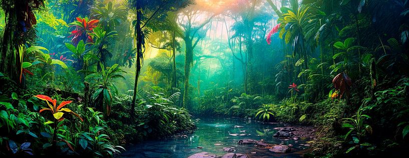 Costa Rica Landscape by Abstract Painting