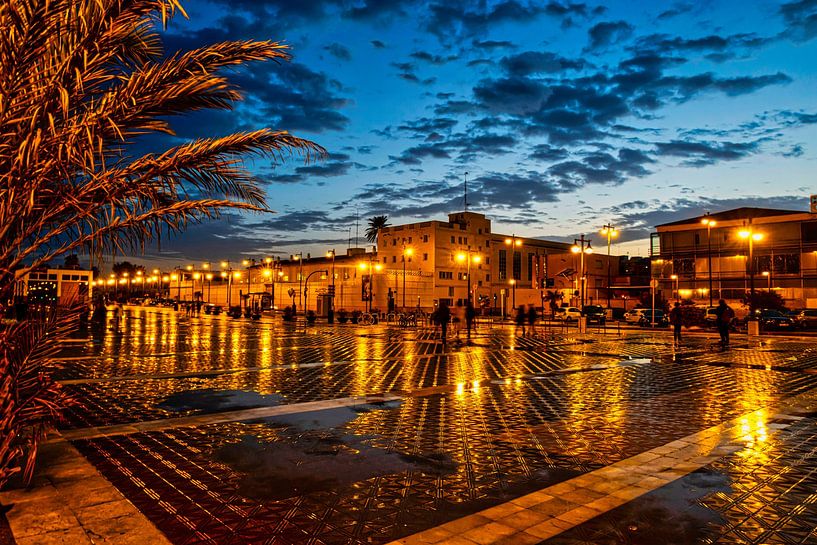 Plage de Malvarrosa Promenade de nuit à Valence Espagne par Dieter Walther