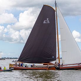 Skutsje sailing Friesland by Henk Alblas