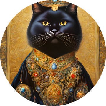 Fantasie Perzische kat ook wel de Pers kat genoemd in Traditionele Perzische kleding en sieraden-5 van Carina Dumais