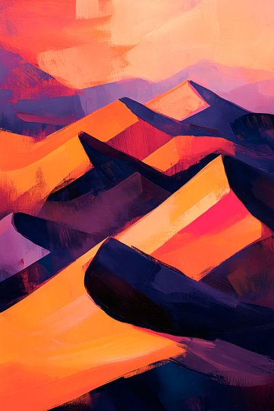 Desert landscape Abendrot by Poster Art Shop