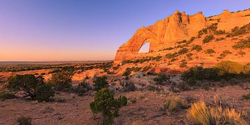 Sunrise at White Mesa Arch, Arizona