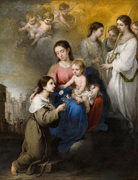 Bolome Esteban Murillo,De Maagd en het Kind met de Heilige Roos 