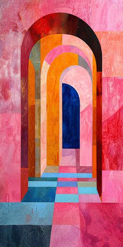 Gate of Gratitude | Neon Abstract Schilderij | Abstract schilderij Neon