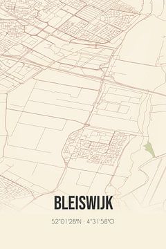Vintage map of Bleiswijk (South Holland) by Rezona
